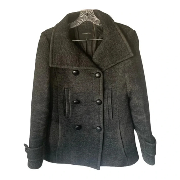 Babaton Talula Howel Wool  Funnel Peacoat Dark Grey S - Picture 3 of 16